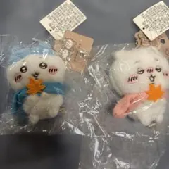 ちいかわ　MINISO　 ふわふわシリーズ　マフラー　マスコット　ハチワレ　限定のサムネイル