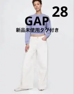GAP ローライズエキストラバギーデニム 28 ホワイト ジーンズ 新品未使用