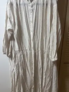 Spick&span ドット柄 シャツワンピース ロング丈