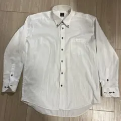 ワイシャツ 長袖　ＬＬサイズ　43-86 ボタンダウン　ホワイト白
