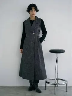LAGUNAMOON ツイードメタルボタンテーラードジャンパースカート M