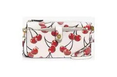 コーチ COACH チェリー柄 スリムウォレットショルダー斜め掛け大容量