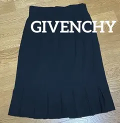 GIVENCHY 膝丈 スカート 黒 プリーツ オフィス 訳あり ジバンシーのサムネイル