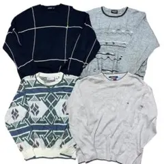 US古着　古着　ニット　セーター　4枚まとめ売り　　　　NT09