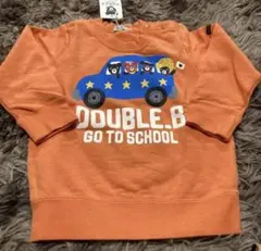 DOUBLE.B オレンジ Tシャツ 車デザイン90cm