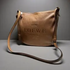LOEWE ヘリテージショルダーバッグ BRW レザー