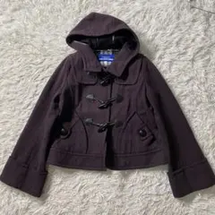 【美品】バーバリーブルーレーベル　ダッフルコート　ノバチェック　ショート丈　36