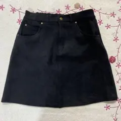 グレイル　ブラックミニスカート スエード風