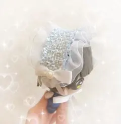 10㎝ぬい服　ヘッドドレス　22 ちびぐるみ　水色