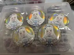 ひみつのアイプリ　クリスマス　プリンセスつむぎ　　オーロラ缶バッジ ポップアップ