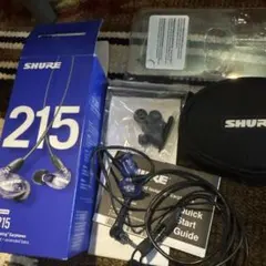 SHURE SE215 有線イヤホン　美品　パープルのサムネイル