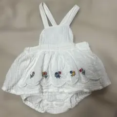 刺繍エプロン、スカート付きサロペット 80のサムネイル
