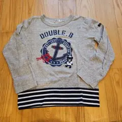 DOUBLE.B ミキハウス 長袖カットソー 130cm ダブルビー　グレー