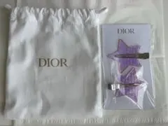 【ポーチ付き】Dior ノベルティ ヘアクリップ ピンク 星型 ヘアピン2個のサムネイル