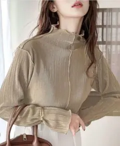 Classical Elf 2wayメロープリーツハイネックトップス