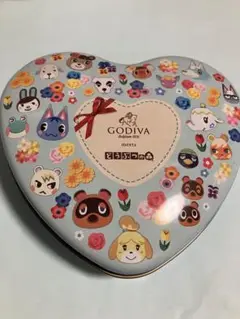 GODIVA ハート型缶 どうぶつの森