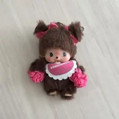 ベビチッチ モンチッチ キーホルダー ピンク リボン