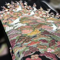 5097.黒留袖　仮縫い　お仕立て前　正絹