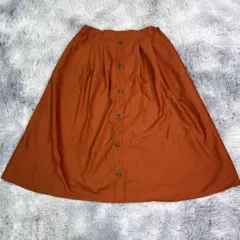 earthmusic&ecology【F】ミディスカート　オレンジ　フリーサイズ