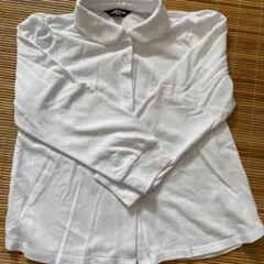 COMME CA ISM 長袖ポロシャツ 120A ホワイト