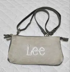 【Lee】リー ウォレットショルダーバッグ キャンバス ミニポシェット グレーのサムネイル