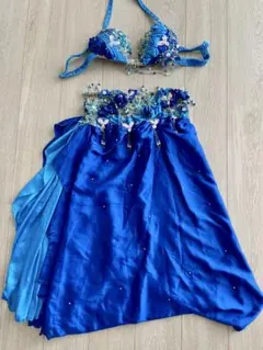 青いベリーダンスセットアップ