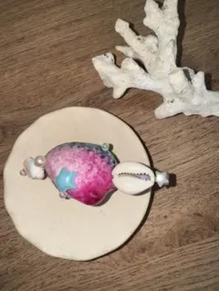 貝殻　シェル　ヘアピン　ヘアクリップ　ヘアアクセ　アクセサリー　パール　ピンク