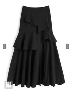 アシンメトリーラッフルスリットスカート[ask137]