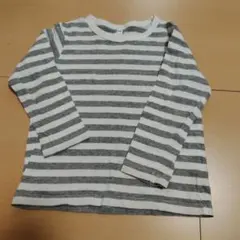 MUJI 長袖カットソー 110サイズ ストライプ