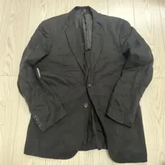 プレミアムリネン スリムフィット テーラードジャケット ブラック