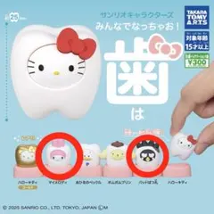 ガチャ サンリオキャラクターズ みんなでなっちゃお！ 歯 2個セット