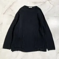 A18248 美品 ヤシキ 18SS コットンリブ サマーニット黒 3のサムネイル