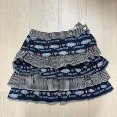 エンジェルブルー　フリルデニムスカート 140cm