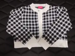 LOVE RABBY チェック柄カーディガン 160