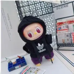 LABUBU 着せ替え服　着ぐる　コスチューム 服 POPMART パーカー　黒