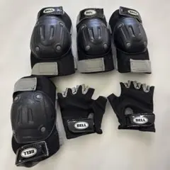 キッズ BELL 自転車用プロテクター ひじパッド 、膝パットグローブ3点セット