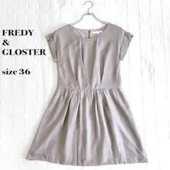 FREDY&GLOSTER フレンチスリーブ フレアワンピース 36のサムネイル