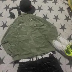 00s ブルゾン 迷彩 緑 archive y2k opium お兄系 sk8