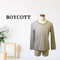 zk264【L】BOYCOTT クルーネック 長袖 カジュアル 薄手のサムネイル