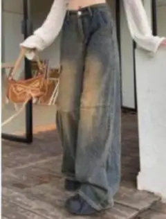 SHEIN　Honeyspot　無地柄 ワイドレッグ ジーンズ