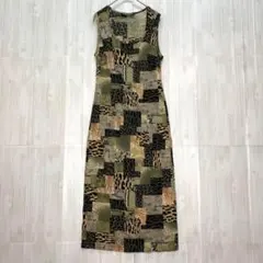 Trent Nathan アニマルチェック ノースリーブワンピース　薄手　12