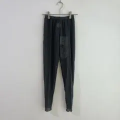 5160 未使用　シアーレギンス　10分丈　グレー　春夏　透け感　M L