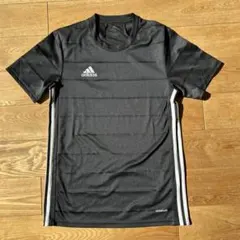 adidas AEROREADY 黒シャツ ストライプ★M