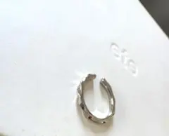 ete ツイスト フープイヤリング　プラチナム　片方のみ