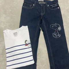 スヌーピー ジーンズ スパンコール おまけあり