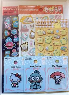 サンリオ ぷくっとシール ワッペン キティ ハンギョドン マイメロ プリン