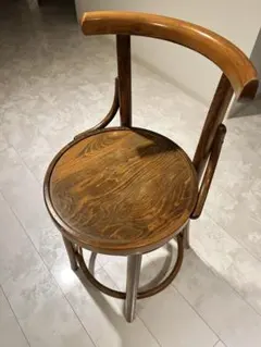 IDEEイデースツール/カウンターチェア 木製バースツール 曲線背もたれ