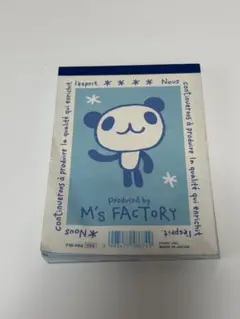 【レア】平成レトロ　m's factory パンダ　メモ帳