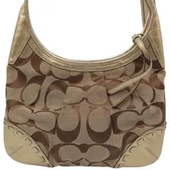 コーチ ホーボー ショルダーバッグ シグネチャー ベージュ ブラウン　保存袋