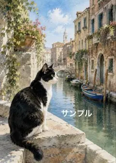 一作限り】風鈴ゆれる夏の縁側とハチワレ猫 ハチワレ A829 - メルカリ